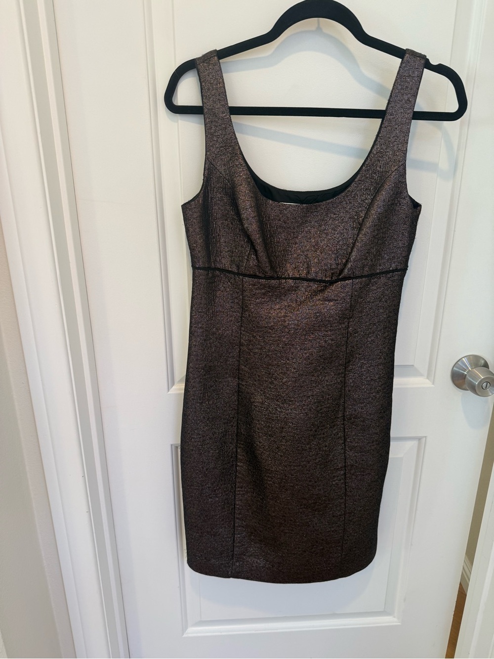 Trina Turk Metallic Brown Sheath Dress